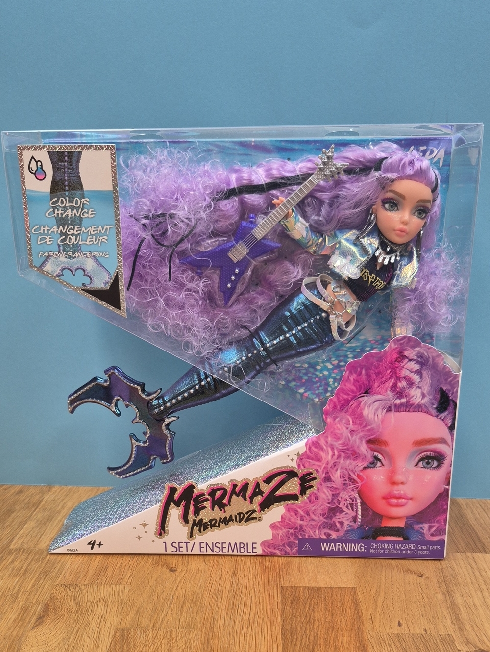 Mermaze Mermaidz Color-Change Purple Rocker Doll -